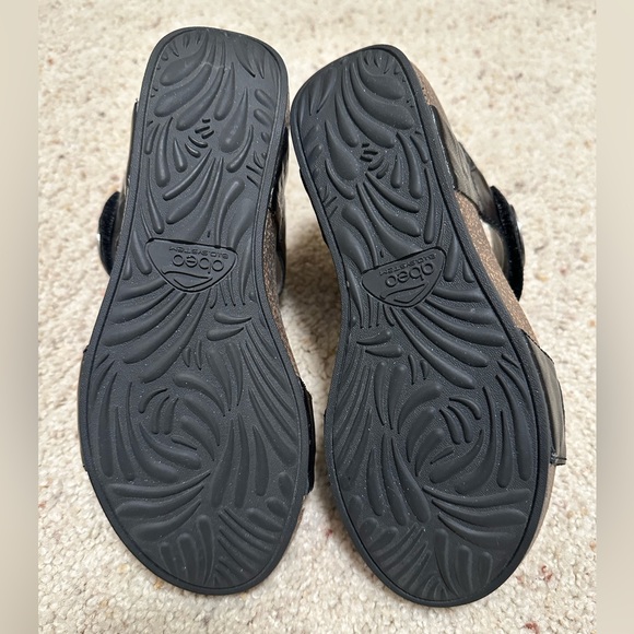 ABEO Una black leather sandals size 7.5 - Picture 9 of 11